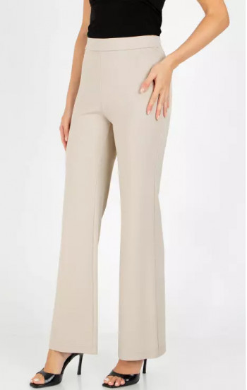 Стилен панталон от еластично трико в цвят Light Beige
