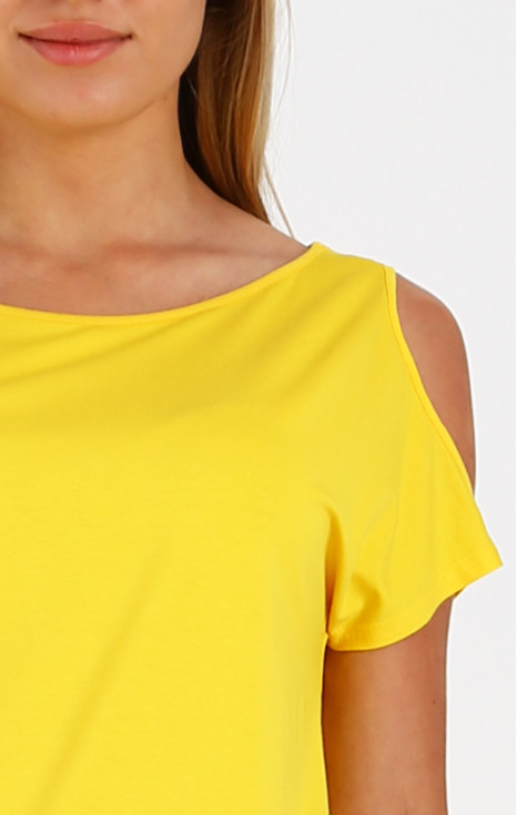Блуза с ефектни срязвания на раменете