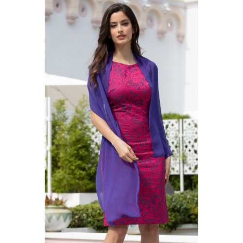 Ефирен шал в цвят Ultramarine Violet
