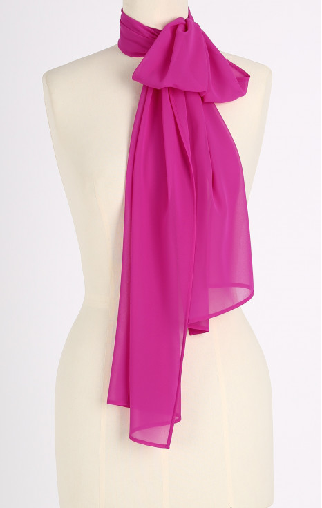 Ефирен шал в цвят Rose Violet