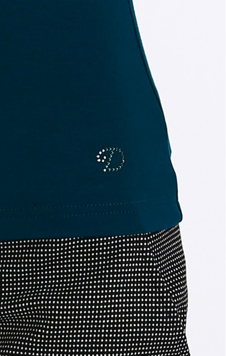 Класическа блуза с лого от кристали Swarovski