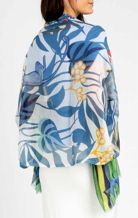 Летен шал от коприна и модал Blue Green Jungle [1]