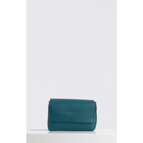 Малка чанта от естествена кожа в цвят Deep Teal