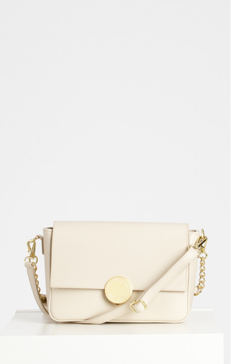 Чанта от естествена кожа Cloud Cream color