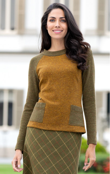 Стилен пуловер с дълъг ръкав