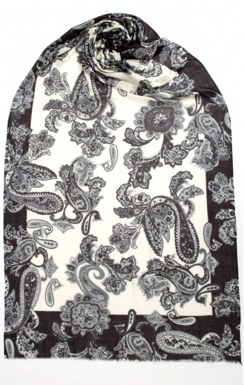 Великолепен мек и топъл шал с автентичен дизайн от фина вълна [1]