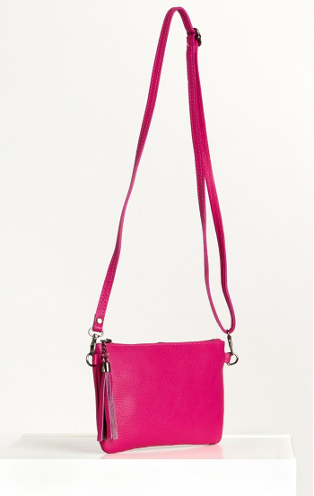 Мини чанта от естествена кожа в цвят Fuchsia [1]