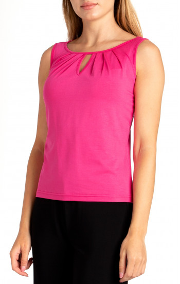 Блуза от еластично трико в цвят Azalea Pink