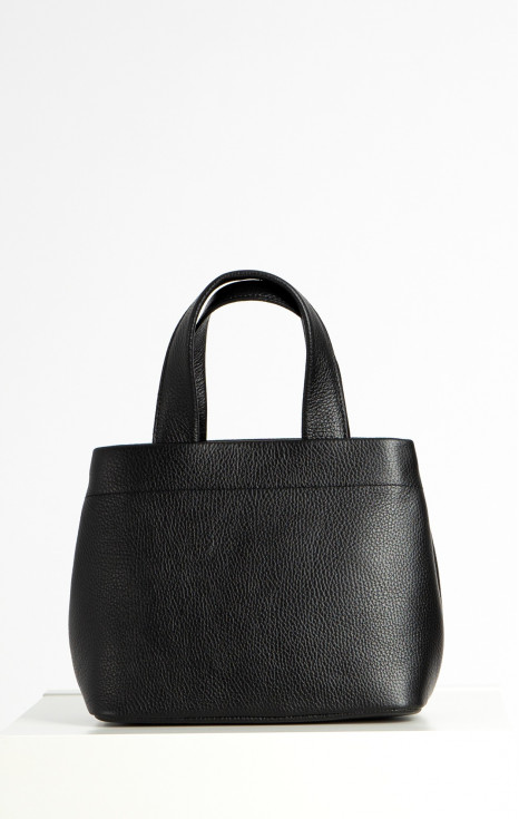 Чанта от естествена кожа в черно
