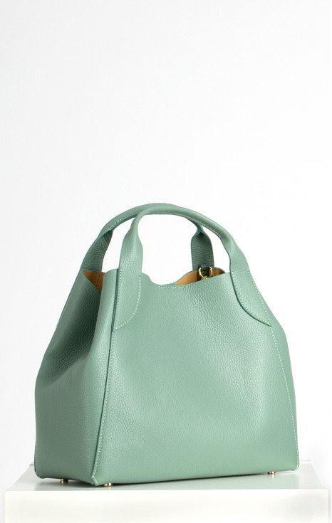 Чанта от естествена кожа - Granite Green