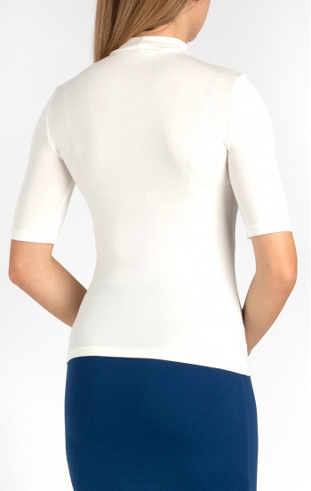Блуза с лого от кристали Swarovski в цвят Coconut Milk [1]