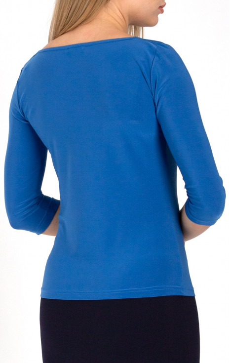 Стилна блуза с драпирано деколте в цвят Star Sapphire [1]
