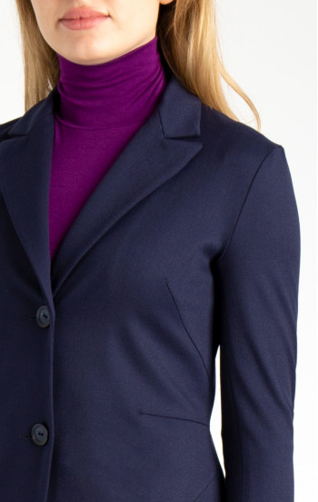 Класическо сако от луксозна еластична материя в цвят Navy Blue [1]