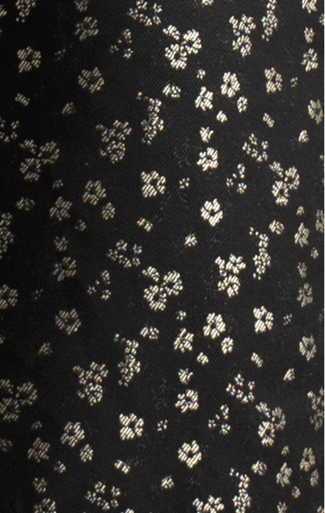 Елегантна черна пола с блестящ флорален десен