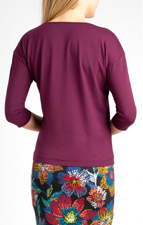 Стилна блуза в свободен силует в цвят Dry Rose.