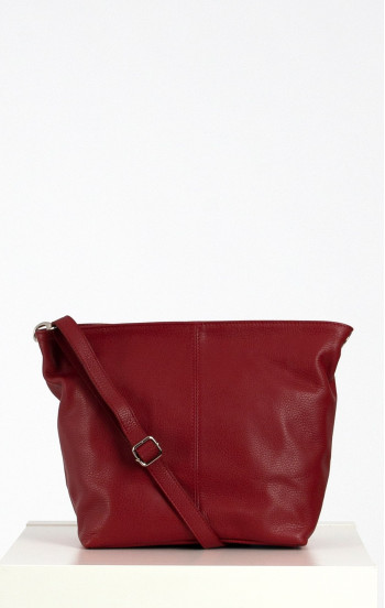 Чанта от естествена кожа в цвят Tibet Red