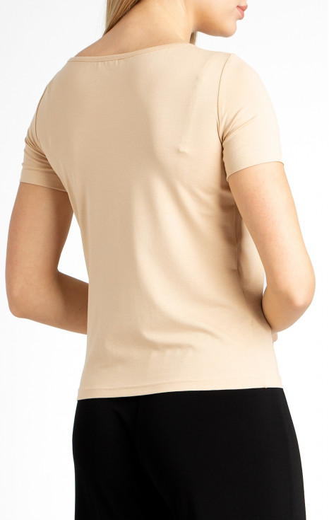 Стилна блуза в нежен цвят Nude [1]