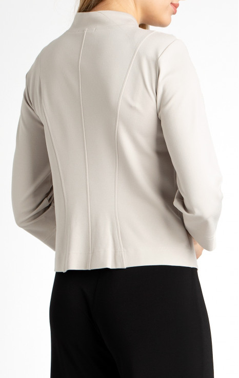 Елегантно сако с копчета с 3/4 ръкави в цвят Silver Gray [1]