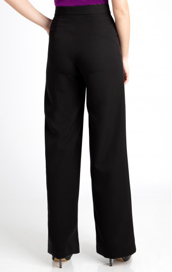 Стилен панталон с висока талия в черен цвят [1]