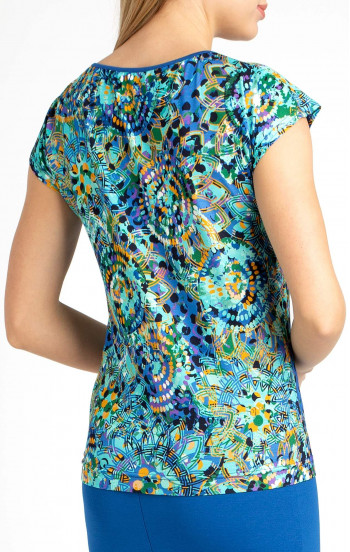 Блуза в свободен силует с многоцветен графичен принт [1]