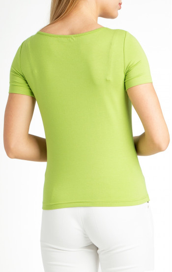 Блуза от еластично трико в цвят Lime Green [1]