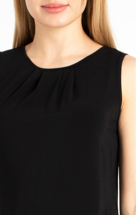 Блуза от луксозно жарсе в черен цвят