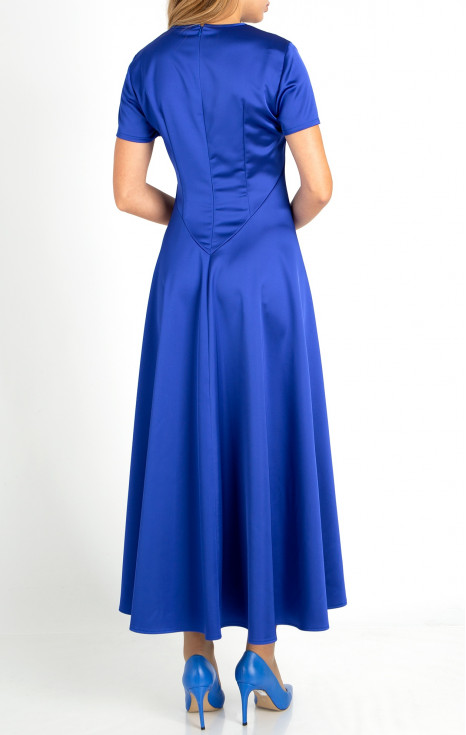 Официална рокля от сатен в цвят Princess Blue