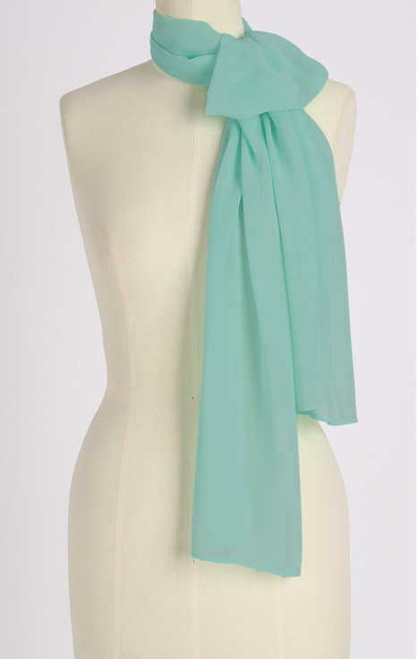 Ефирен шал в цвят Pastel Turquoise