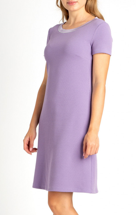 Стилна рокля тип трапец в цвят Lavender