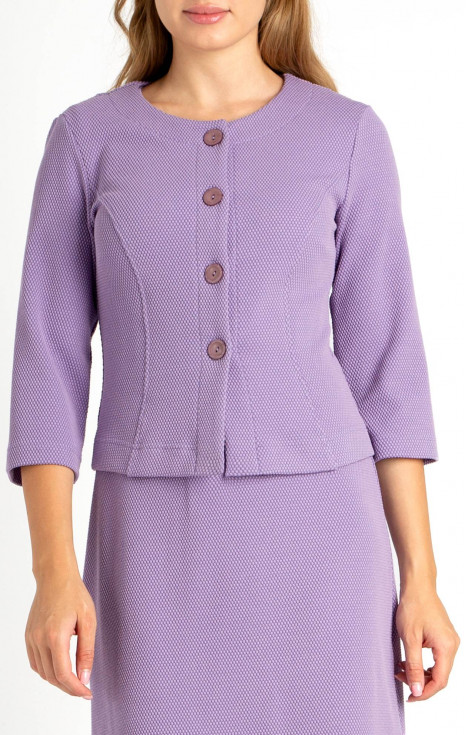 Спортно-елегантно сако от еластична трикотажна материя в цвят Lavender