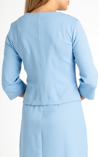 Спортно-елегантно сако от еластична трикотажна материя в цвят Baby Blue [1]