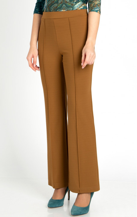 Панталон от стегната трикотажна материя в цвят Golden Brown