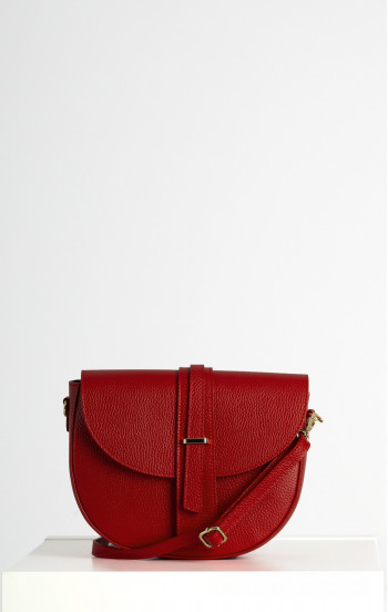 Чанта от естествена кожа в цвят Garnet Red