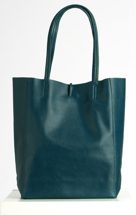 Мека чанта от естествена кожа в цвят Deep Teal [1]