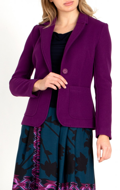 Елегантно сако в цвят Purple Wine