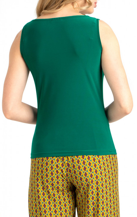 Стилна блуза с ефектно деколте в цвят Cadmium Green [1]