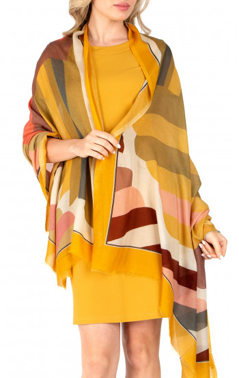 Копринен шал с модал в цвят 