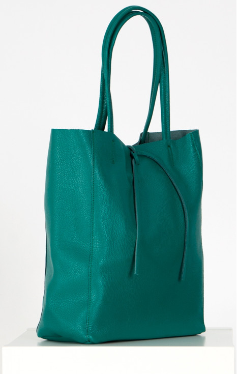 Голяма чанта в цвят Teal Green от естествена кожа [1]