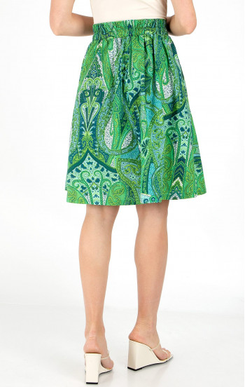Удобна лятна пола с пейсли мотиви в цвят Vibrant Green и Turquoise [1]