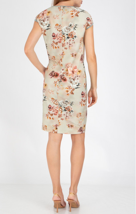 Лятна рокля в свободен силует с флорални мотиви Vintage Roses [1]