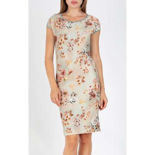 Лятна рокля в свободен силует с флорални мотиви Vintage Roses