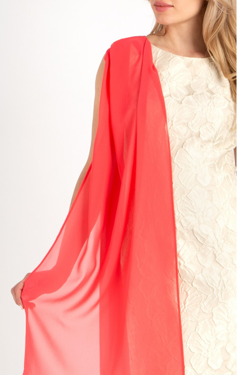 Ефирен шал с нежна прозирност в цвят Desert Rose [1]