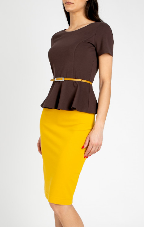 Къса пола от трико в цвят Mimosa