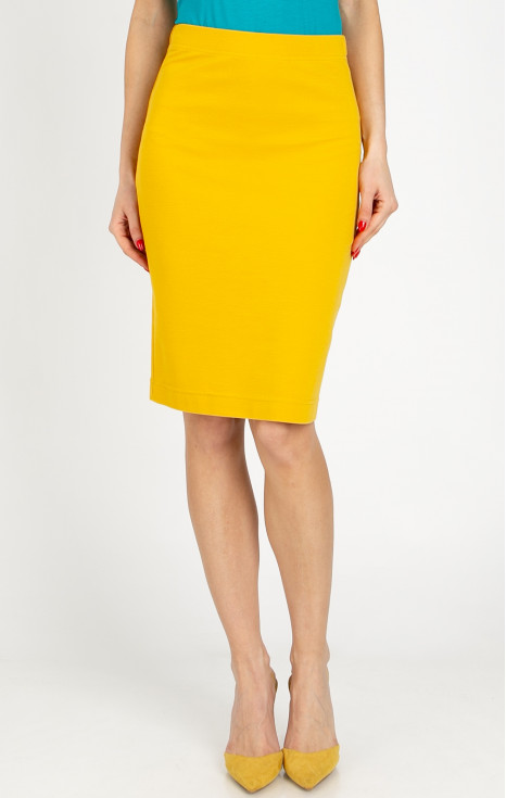 Къса пола от трико в цвят Mimosa