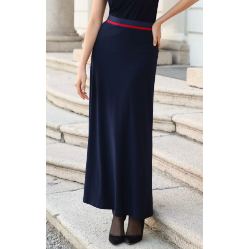 Макси пола от тежко падащо жарсе в Dark Navy Blue
