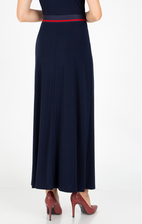 Макси пола от тежко падащо жарсе в Dark Navy Blue