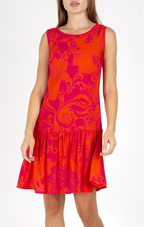 Лятна рокля от вискоза - Vibrant Fuchsia