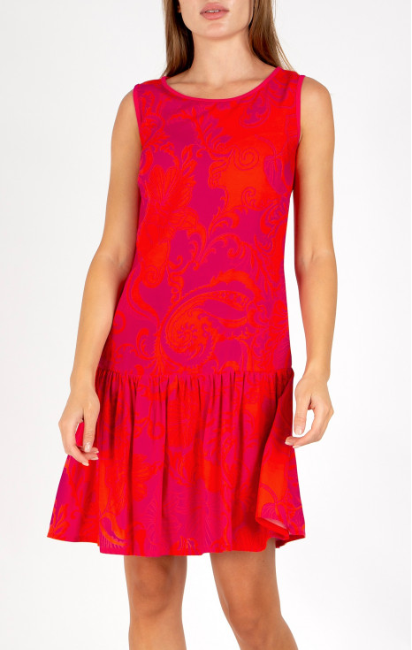 Лятна рокля от вискоза - Vibrant Fuchsia