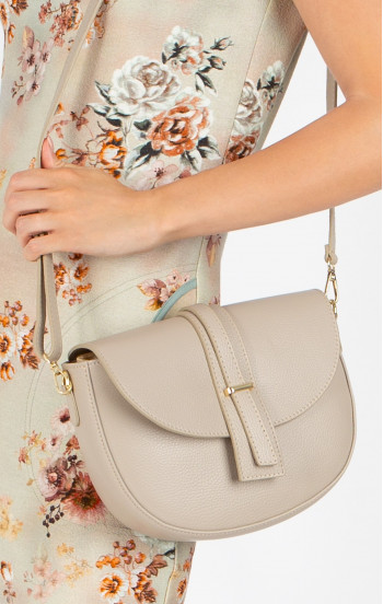 Елегантна чанта от естествена кожа в цвят Sesame [1]