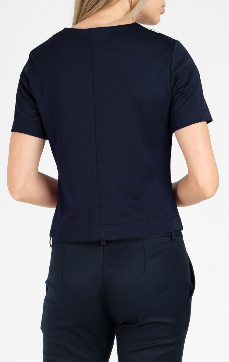 Късо трикотажно сако в цвят Night Sky [1]